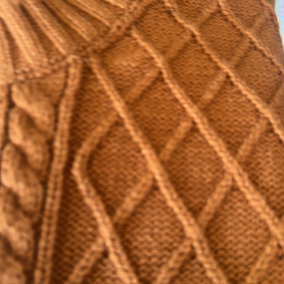 NWT DKNY Chunky Knit Cropped Sweater Drawstring on Bottom Cable Details size 1X - Picture 7 of 7